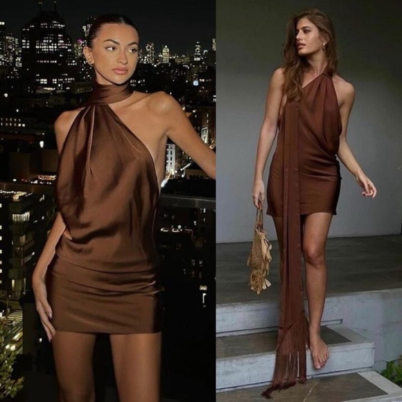 Rat & Boa Dresses & Skirts - NWT Rat & Boa Serafia Mini Dress in Tiramisu Brown